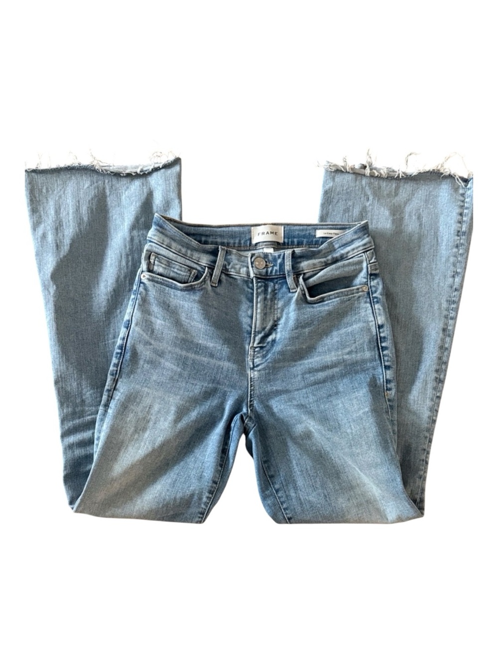 Frame Denim Le Easy Flare Light Wash High-Rise Flare Jeans | Size 26